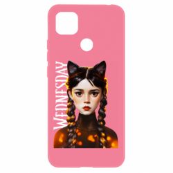 Чехол для Xiaomi Redmi 9c Венздей кошка