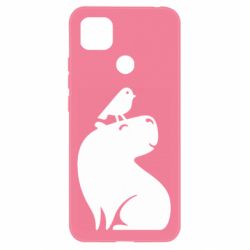 Чохол для Xiaomi Redmi 9c Копібара та Пташка - PrintSalon