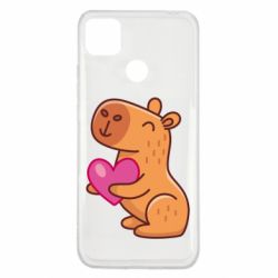 Чехол для Xiaomi Redmi 9c Капибара сердечко - PrintSalon