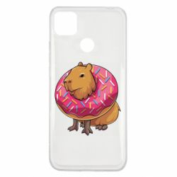 Чехол для Xiaomi Redmi 9c Пончик с капибарой