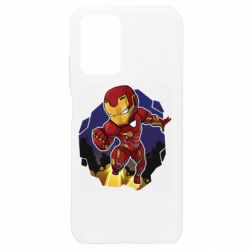 Чехол для Xiaomi Redmi Note 10 4G/10s Flying Iron man - PrintSalon