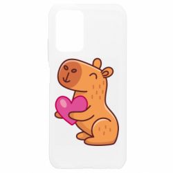 Чехол для Xiaomi Redmi Note 10 4G/10s Капибара сердечко - PrintSalon