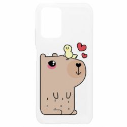 Чехол для Xiaomi Redmi Note 10 4G/10s Капибара с цыпленком - PrintSalon