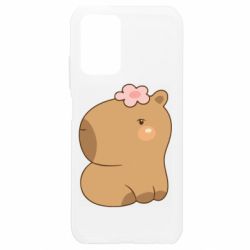 Чохол для Xiaomi Redmi Note 10 4G/10s Капібара з квіткою - PrintSalon