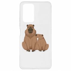 Чехол для Xiaomi Redmi Note 10 Pro Две капибары - PrintSalon