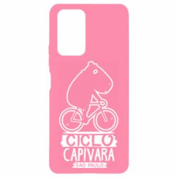 Чехол для Xiaomi Redmi Note 10 Pro Капибара на велосипеде - PrintSalon