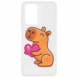 Чехол для Xiaomi Redmi Note 10 Pro Капибара сердечко - PrintSalon