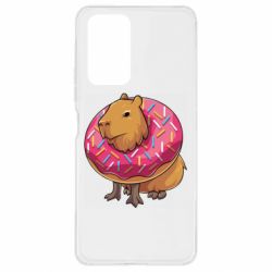 Чехол для Xiaomi Redmi Note 10 Pro Пончик с капибарой - PrintSalon