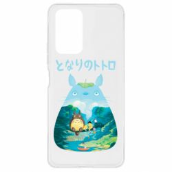 Чехол для Xiaomi Redmi Note 10 Pro Тоторо на рыбалке - PrintSalon