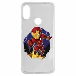 Чехол для Xiaomi Redmi Note 7 Flying Iron man - PrintSalon