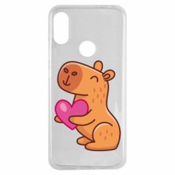 Чехол для Xiaomi Redmi Note 7 Капибара сердечко - PrintSalon