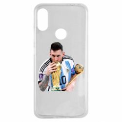 Чехол для Xiaomi Redmi Note 7 Месси целует кубок - PrintSalon