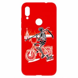 Чехол для Xiaomi Redmi Note 7 Смерть с косой в винке! Горящий кремль