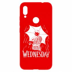 Чохол для Xiaomi Redmi Note 7 Венздей Вдамс и зонт - PrintSalon