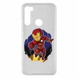 Чехол для Xiaomi Redmi Note 8 Flying Iron man - PrintSalon
