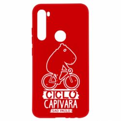Чехол для Xiaomi Redmi Note 8 Капибара на велосипеде - PrintSalon