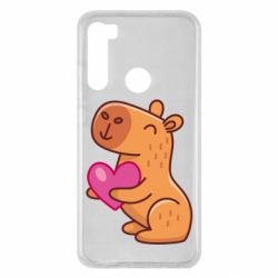 Чехол для Xiaomi Redmi Note 8 Капибара сердечко - PrintSalon