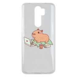 Чехол для Xiaomi Redmi Note 8 Pro Capybara With Laptop - PrintSalon