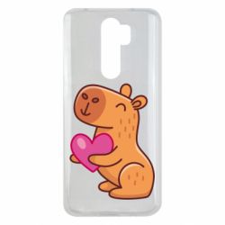 Чехол для Xiaomi Redmi Note 8 Pro Капибара сердечко - PrintSalon