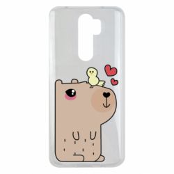 Чехол для Xiaomi Redmi Note 8 Pro Капибара с цыпленком - PrintSalon