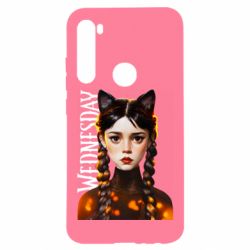 Чехол для Xiaomi Redmi Note 8 Венздей кошка - PrintSalon