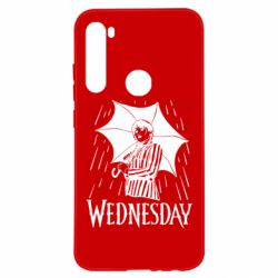 Чохол для Xiaomi Redmi Note 8 Венздей Вдамс и зонт - PrintSalon