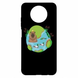 Чехол для Xiaomi Redmi Note 9 5G/Redmi Note 9T Капибара в воде - PrintSalon