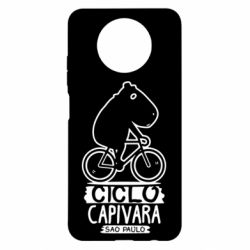 Чехол для Xiaomi Redmi Note 9 5G/Redmi Note 9T Капибара на велосипеде - PrintSalon