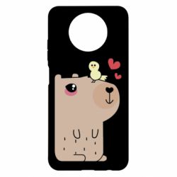 Чехол для Xiaomi Redmi Note 9 5G/Redmi Note 9T Капибара с цыпленком - PrintSalon