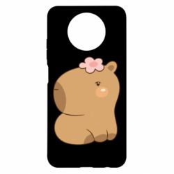 Чохол для Xiaomi Redmi Note 9 5G/Redmi Note 9T Капібара з квіткою - PrintSalon