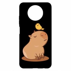 Чехол для Xiaomi Redmi Note 9 5G/Redmi Note 9T Капибара с птичкой - PrintSalon