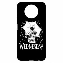 Чохол для Xiaomi Redmi Note 9 5G/Redmi Note 9T Венздей Вдамс и зонт - PrintSalon