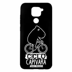 Чехол для Xiaomi Redmi Note 9/Redmi 10X Капибара на велосипеде - PrintSalon
