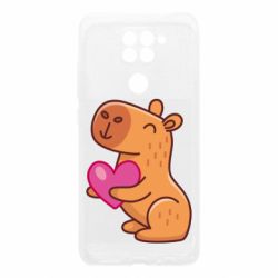 Чехол для Xiaomi Redmi Note 9/Redmi 10X Капибара сердечко - PrintSalon