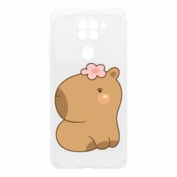 Чохол для Xiaomi Redmi Note 9 / Redmi 10X Капібара з квіткою - PrintSalon