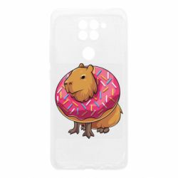 Чехол для Xiaomi Redmi Note 9/Redmi 10X Пончик с капибарой - PrintSalon