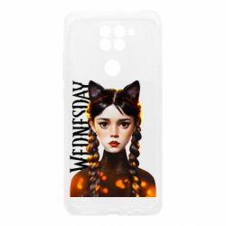 Чехол для Xiaomi Redmi Note 9/Redmi 10X Венздей кошка - PrintSalon