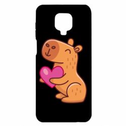 Чехол для Xiaomi Redmi Note 9S/9Pro/9Pro Max Капибара сердечко - PrintSalon