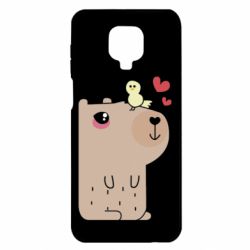 Чехол для Xiaomi Redmi Note 9S/9Pro/9Pro Max Капибара с цыпленком - PrintSalon