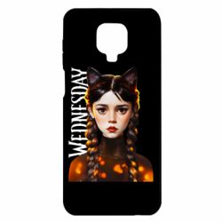 Чехол для Xiaomi Redmi Note 9S/9Pro/9Pro Max Венздей кошка - PrintSalon