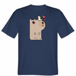 Мужская футболка Stedman Капибара с цыпленком - PrintSalon