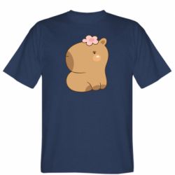 Чоловіча футболка Stedman Капібара з квіткою - PrintSalon