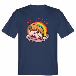 Мужская футболка Stedman Капибара на рыбе - PrintSalon