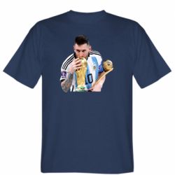 Чоловіча футболка Stedman Мессі цілує кубок-PrintSalon Чоловіча футболка Stedman Мессі цілує кубок