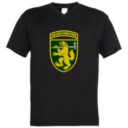 Мужская футболка  с V-образным вырезом 68-ая отдельная егерьская бригада - PrintSalon