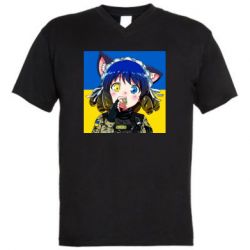 Мужская футболка  с V-образным вырезом Аниме Украина - PrintSalon