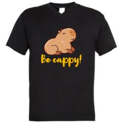 Мужская футболка  с V-образным вырезом Be Cappy! - PrintSalon