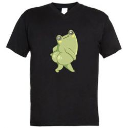 Мужская футболка  с V-образным вырезом Froggylicious - PrintSalon