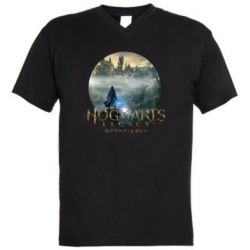 Мужская футболка  с V-образным вырезом Hogwarts Legacy. - PrintSalon