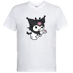 Чоловіча футболка з V-подібним вирізом Kuromi devil - PrintSalon